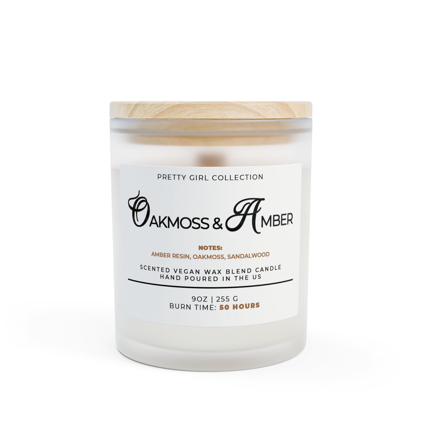 Frosted Glass Candle (Cinnamon Chai)