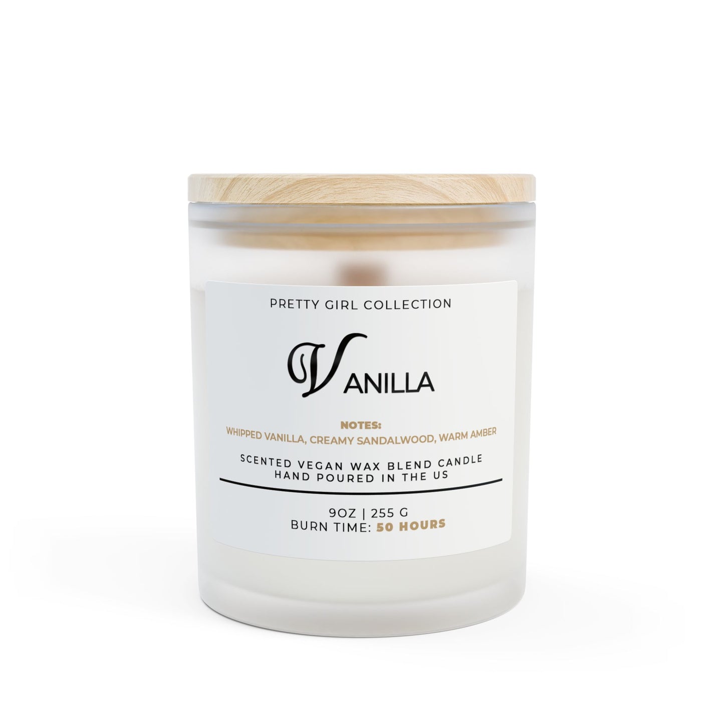 Frosted Glass Candle (Vanilla)