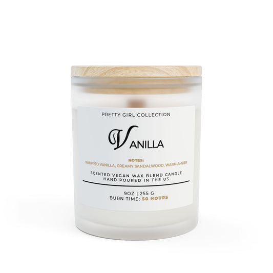 Frosted Glass Candle (Vanilla)