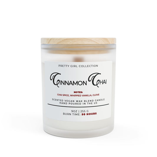 Frosted Glass Candle (Cinnamon Chai)