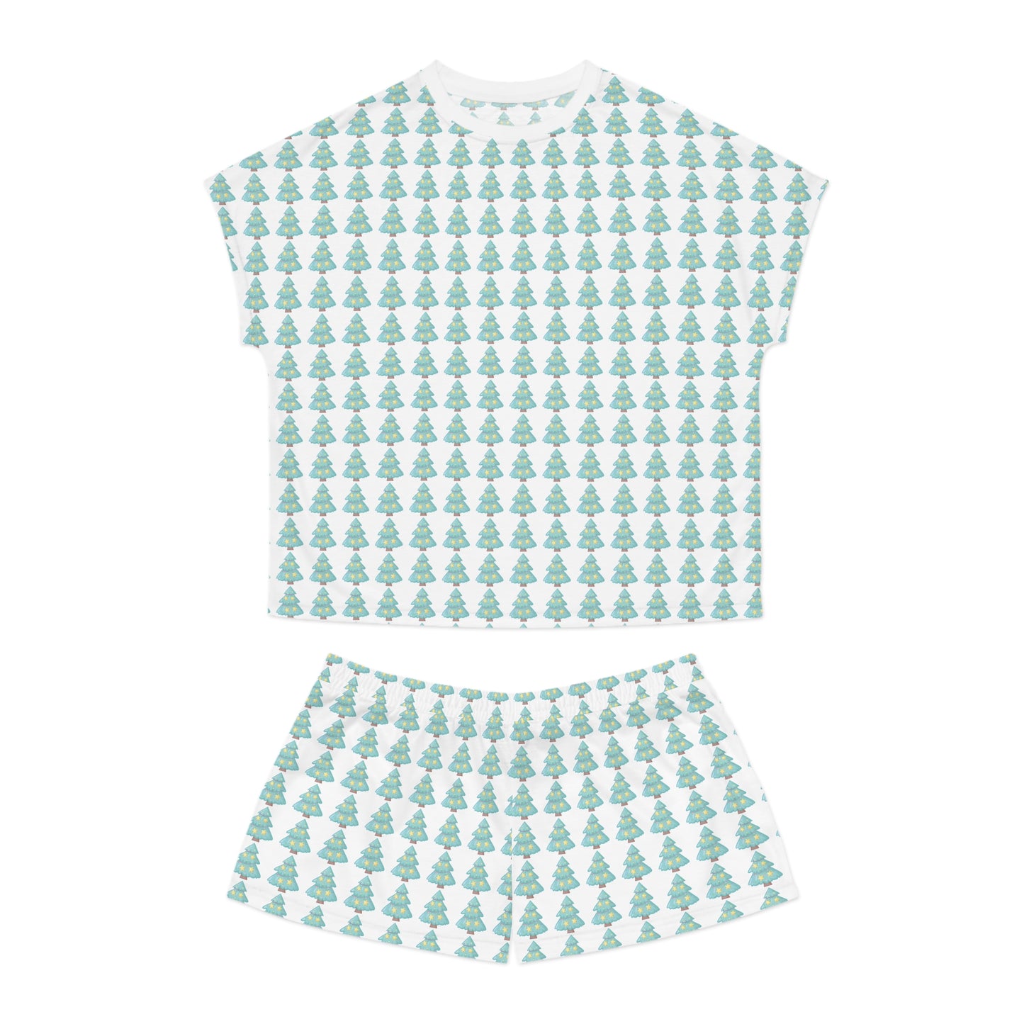 🎄 Frosted Tree Pajama Short Set