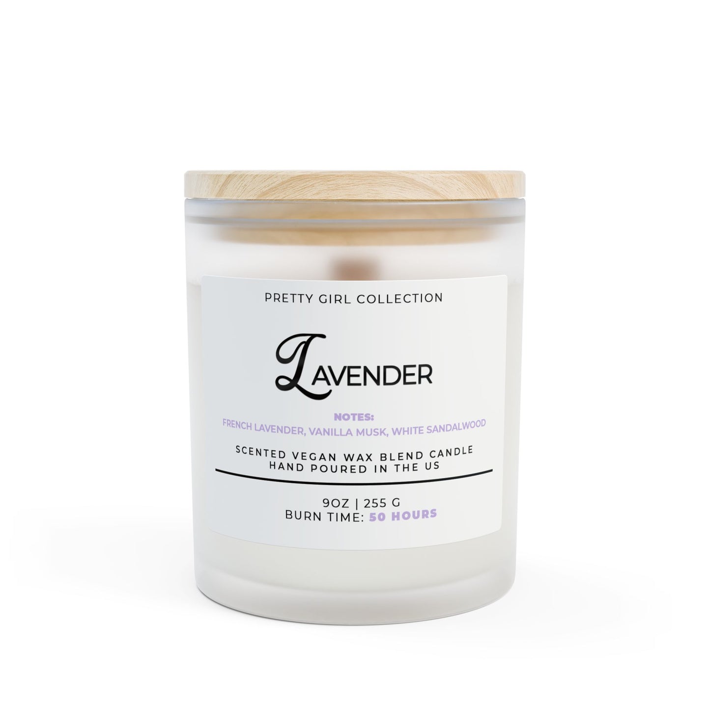 Frosted Glass Candle (Oakmoss & Amber)